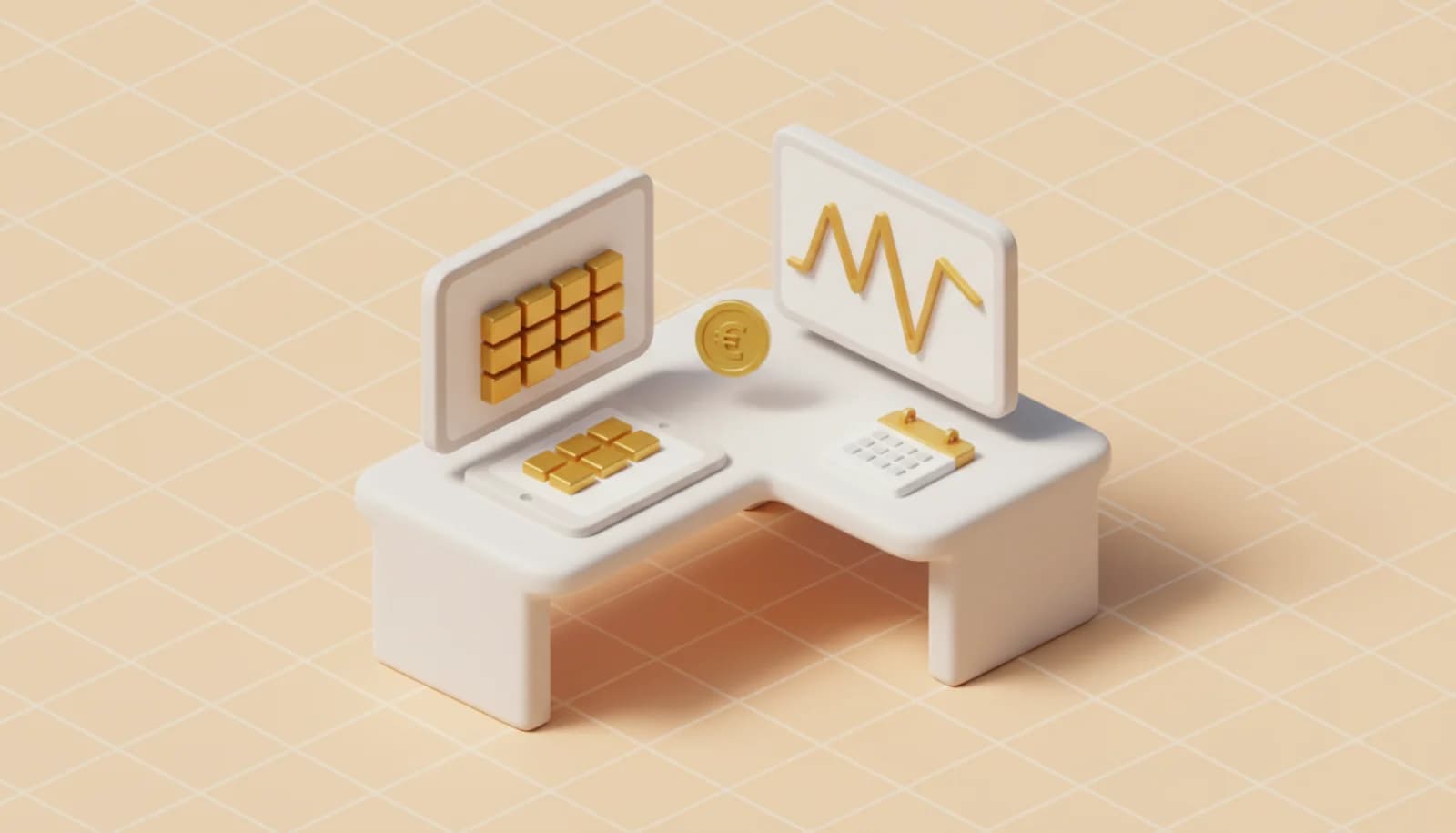 Energy trading desk showing forward bloc grid and spot market wave, retail procurement view